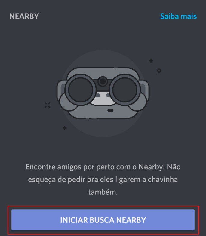 Adicionar amigos - Discord - Nearby