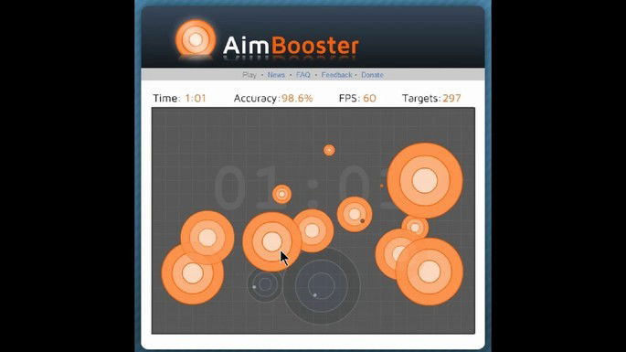 Jogos para melhorar reflexo e mira - Aimbooster