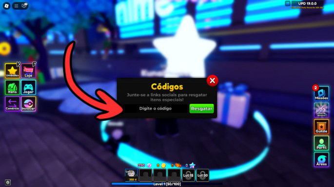 Ativar codigos no Anime Adventures Tutorial 2