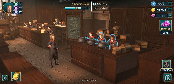 aula de feitiços hogwarts mystery