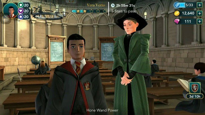 aula de transfiguração hogwarts mystery