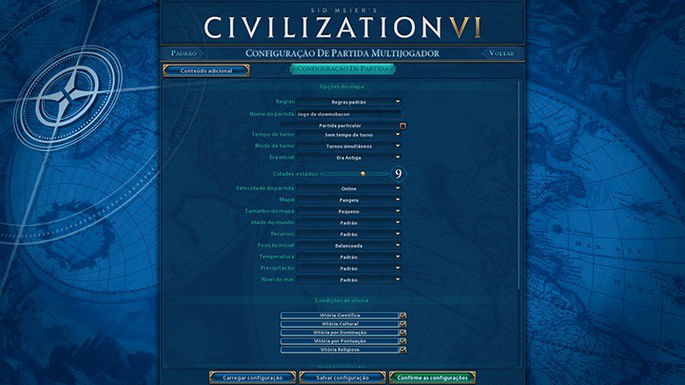 civ vi criar partida mp