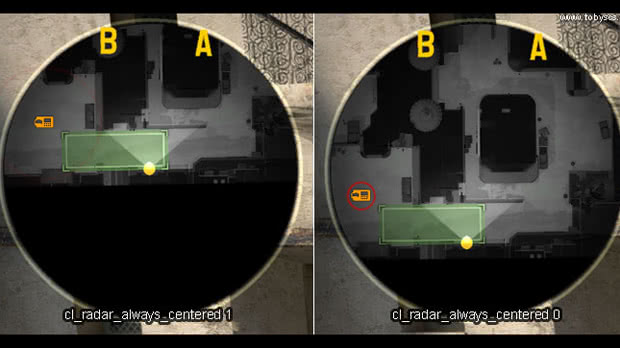 cl_radar_always_centered 0 CS:GO