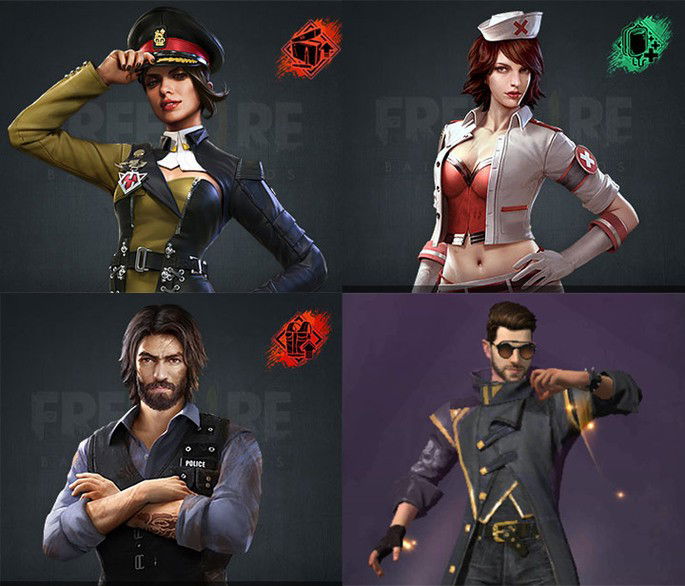 Combinação Squad 4 free fire 2