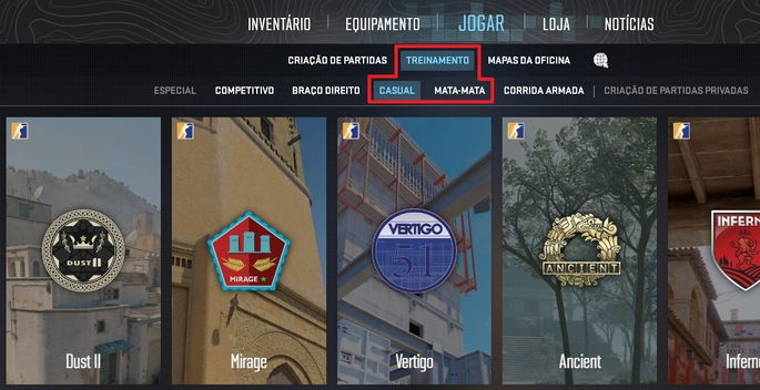 Como iniciar partida x1 no CS2