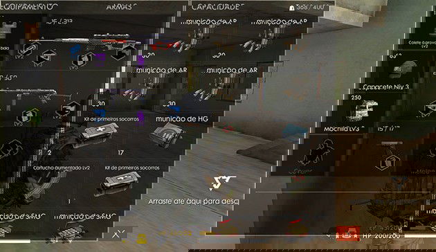 Equipamento Free Fire