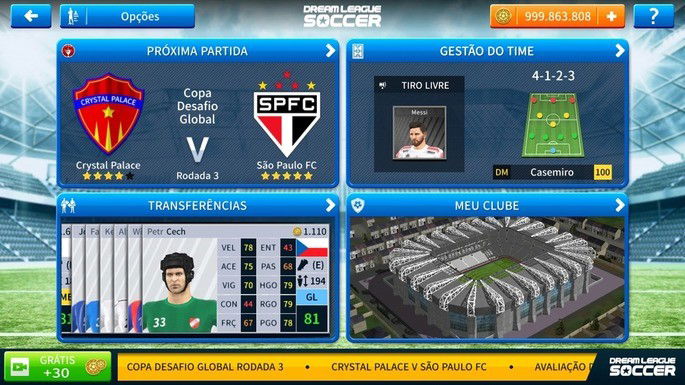 Evoluir jogadores Dream League Soccer