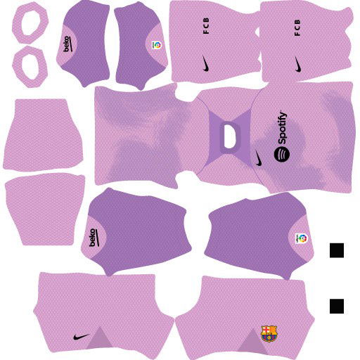 Kits FC Barcelona Temporada 2022/2023 para DLS2023 - Uniforme titular do goleiro