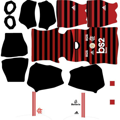 Kits Flamengo 2022-2023 Uniforme Titular DLS2023