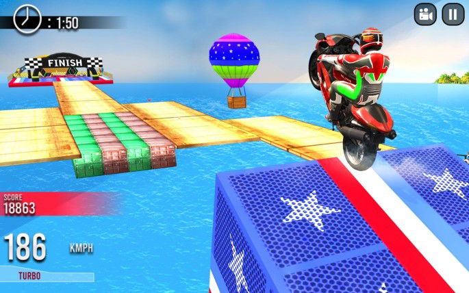 Mega Ramp Bike Stunt