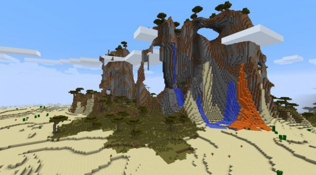 Montanha de lava minecraft