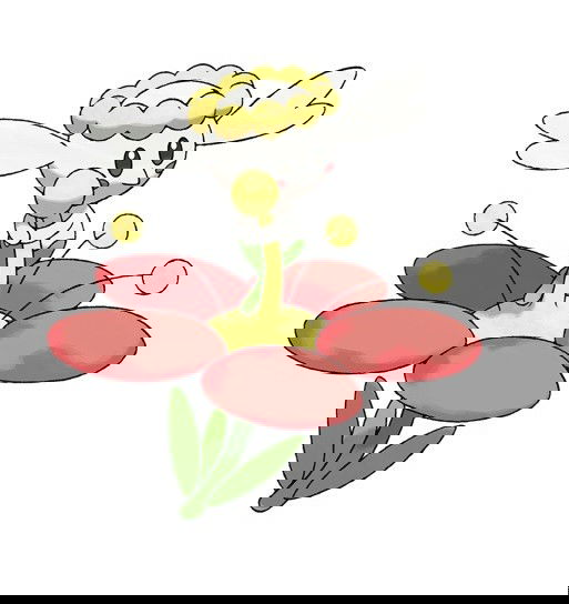 Pokémon Flabébé vermelho