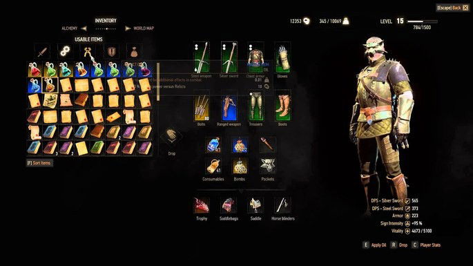 Óleo the witcher 3 mod