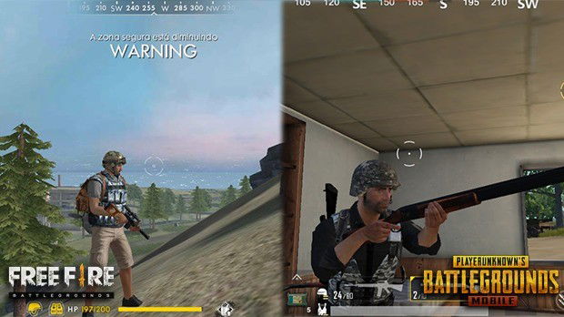 Armamento PUBG e Free Fire