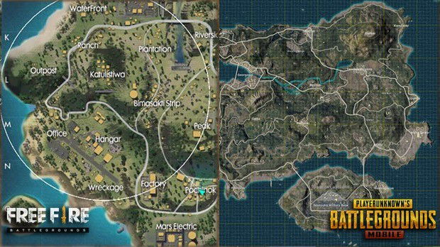 Mapas Diferentes Free Fire PUBG