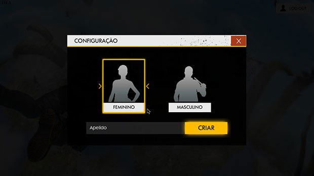 Inserir apelido Free Fire