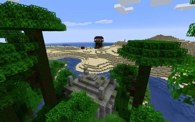 Templo na floresta minecraft