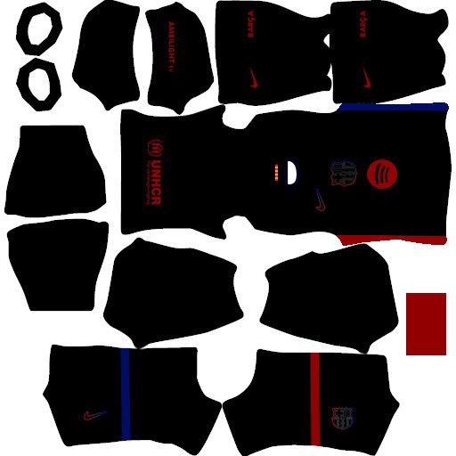 Uniforme reserva do FC Barcelona para DLS na Temporada 2024/2025