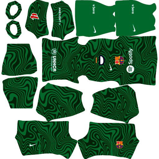 Uniforme titular do goleiro do FC Barcelona para DLS na Temporada 2024/2025